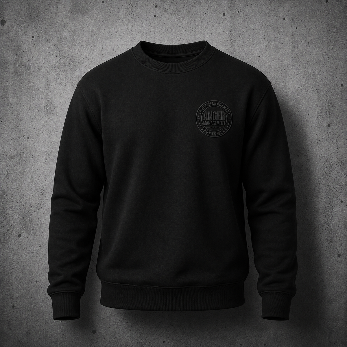 AMSW Logo Sweatshirt Black - Front