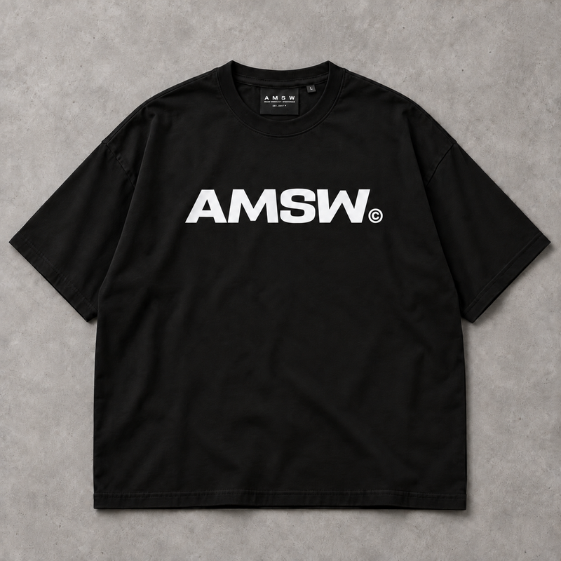 AMSW BOX TEE | BLACK