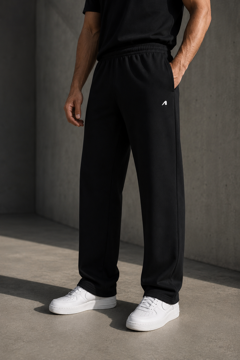 LOGO SWEATPANTS STRAIGHT LEG | BLACK